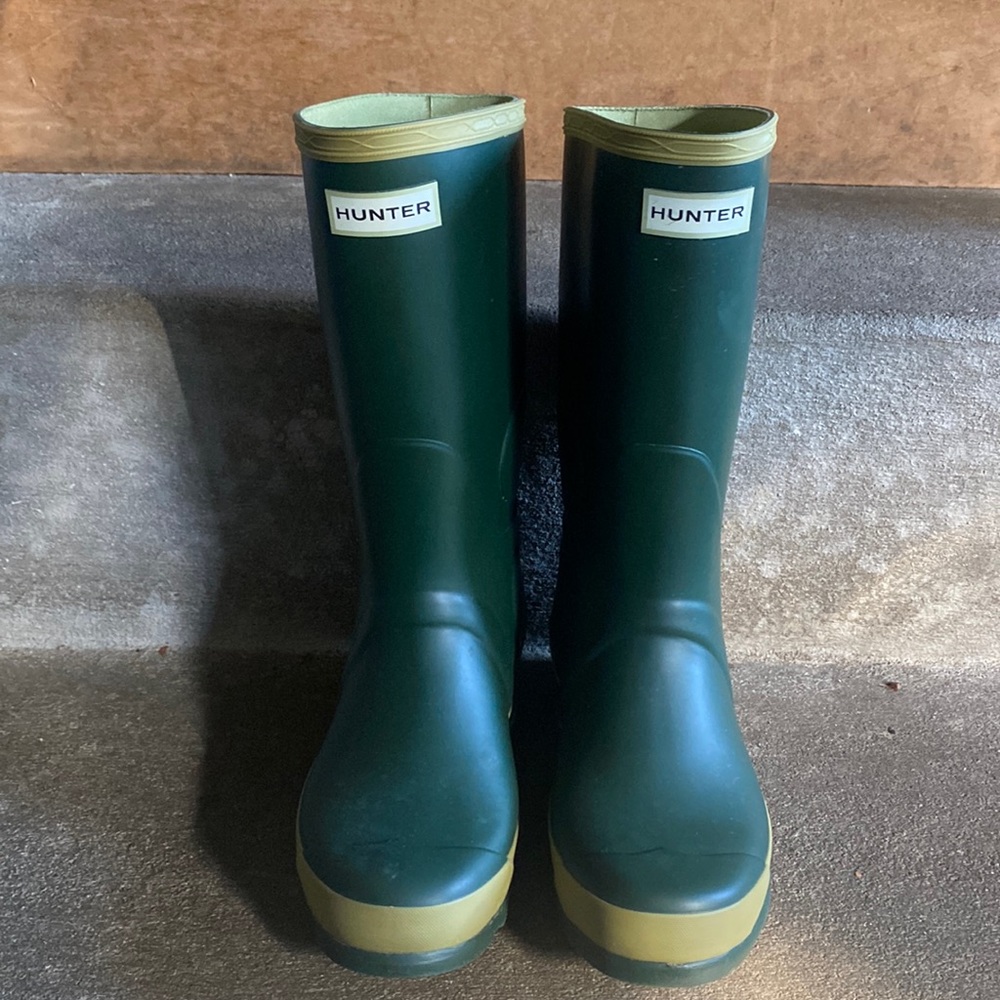 Hunter Two tone Green  Rain Boots
